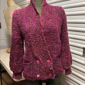 Adelea Joyce Acrylic/Wool Sweater Jacket S